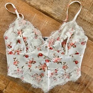 NEW Forever 21 White Floral Lace Camisole